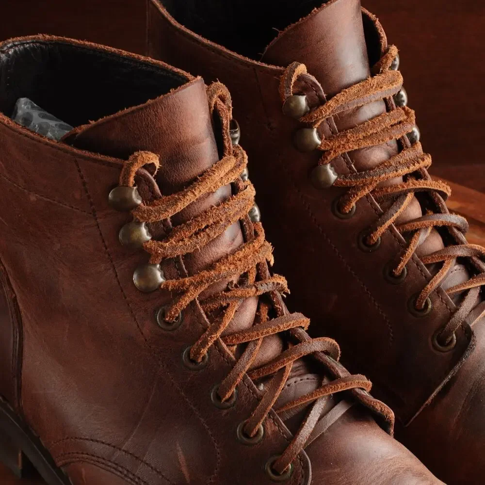 Rhodes Boots Mens SZ 10 Brown Dean Plain Toe Leather Ankle Heritage Classic READ